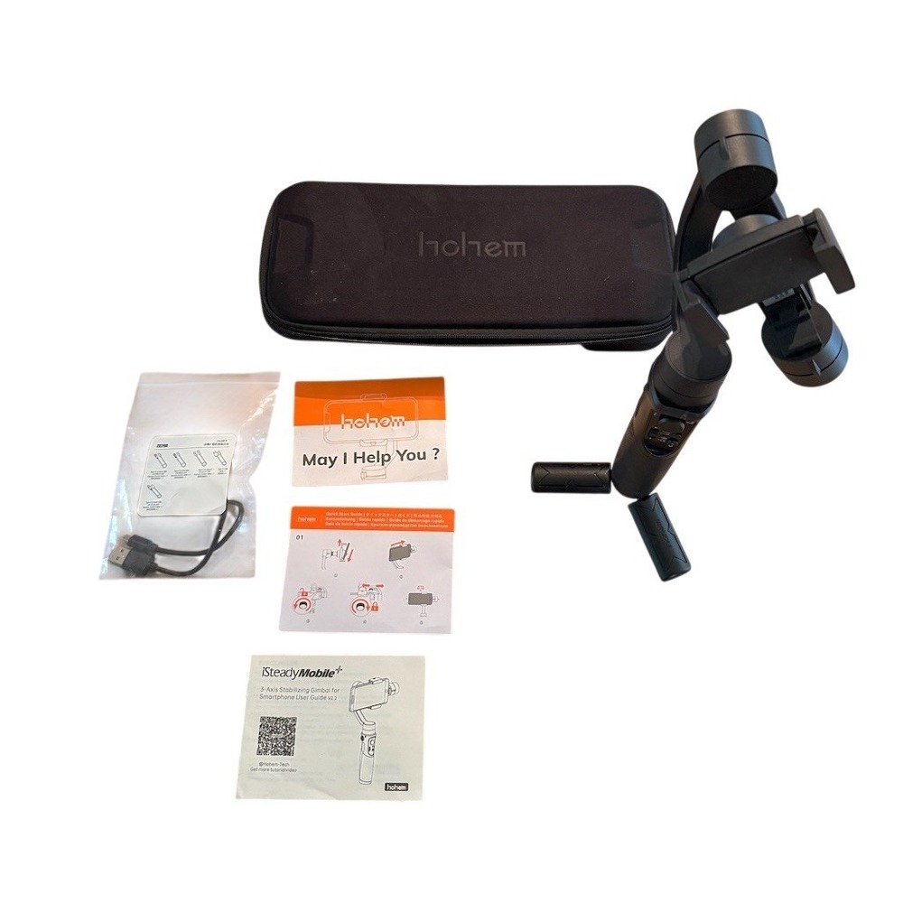 Hohem iSteady Mobile+ 3-Axis Smartphone Gimbal Stabilizer Black w/ Case